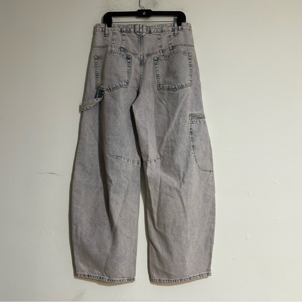 ARRANGE Sydney Denim Barrel Leg Cotton Jeans Light Purple 8 Baggy Utility Cargo - Picture 3 of 9